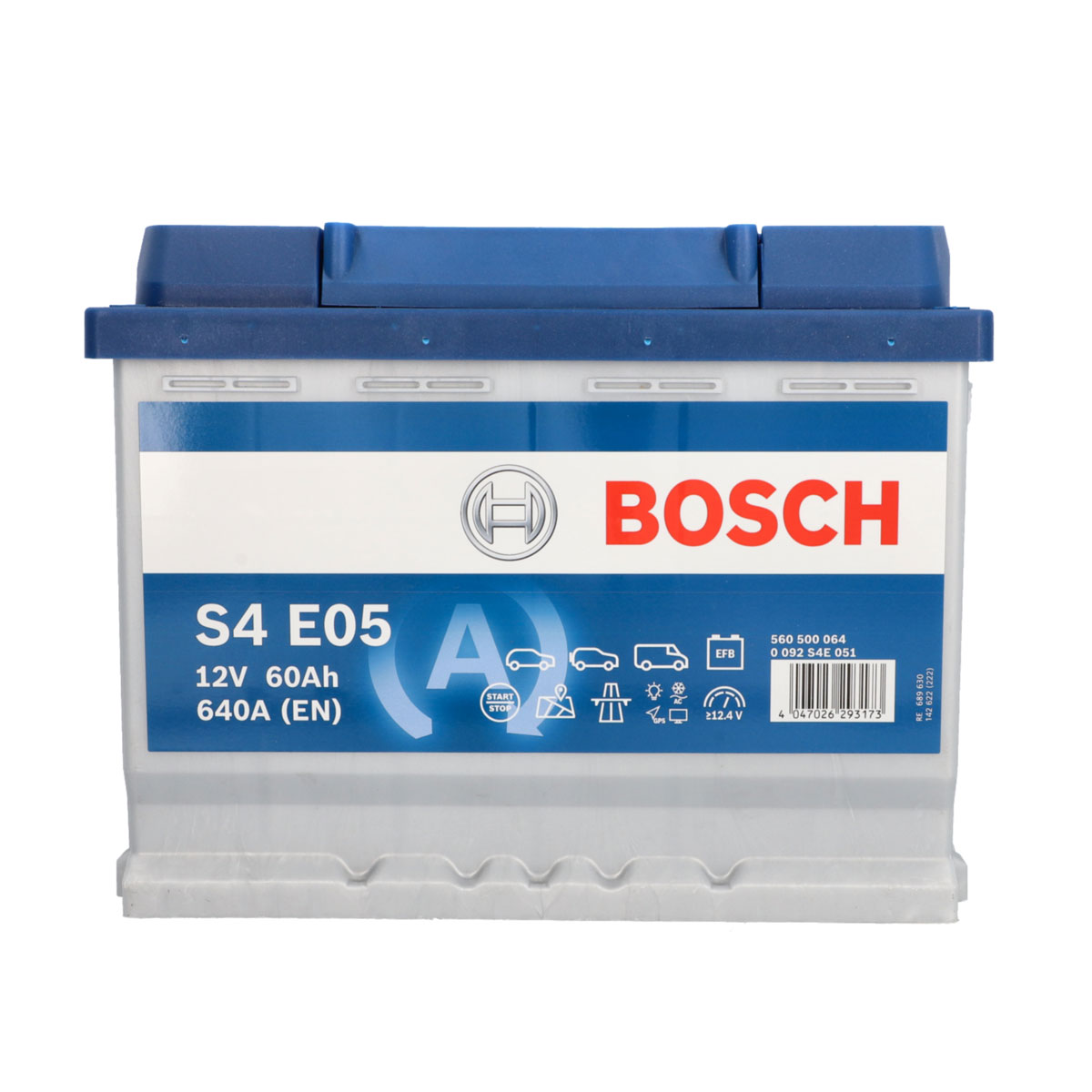 Bosch Autobatterie S4 EFB 60Ah/640A Bild 1