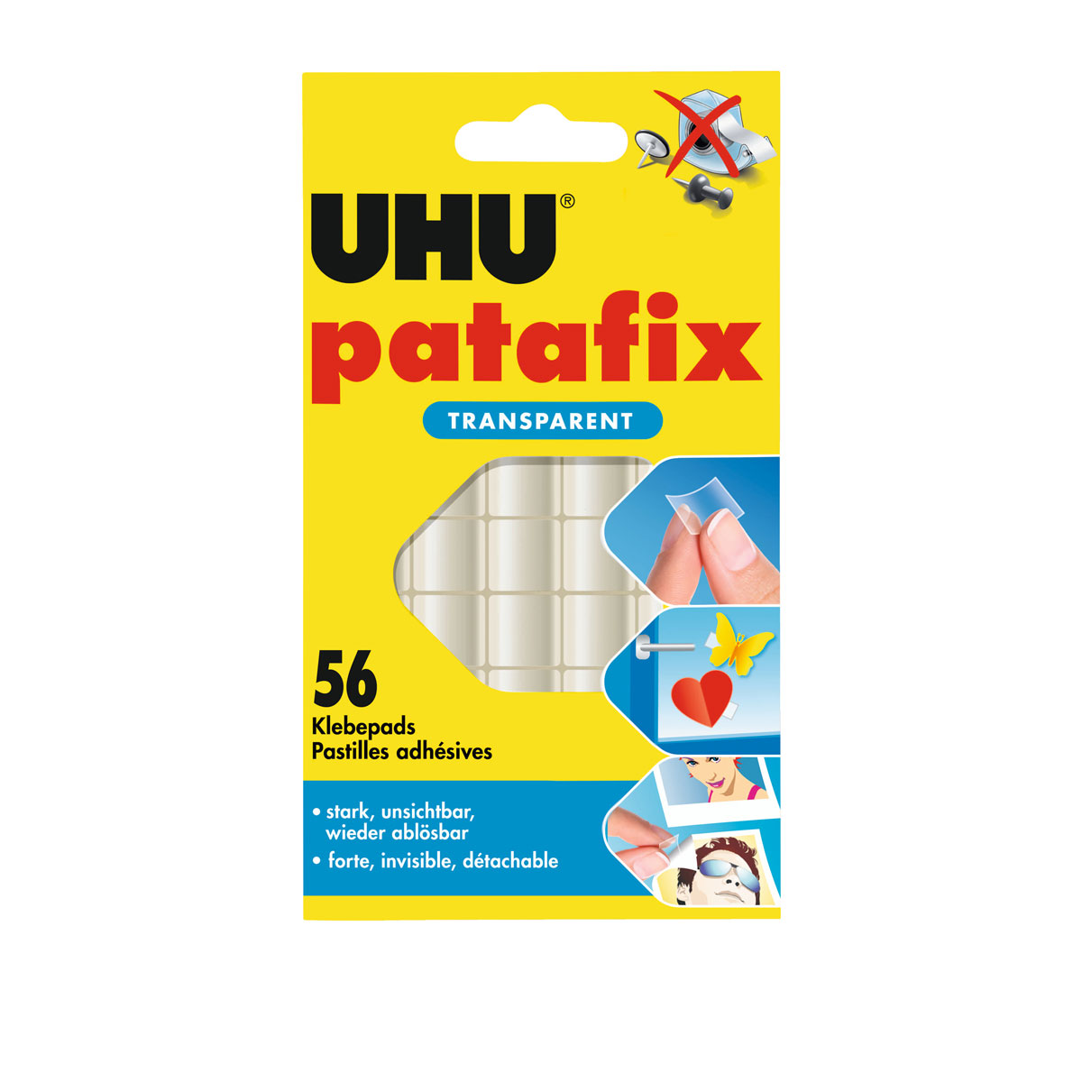 UHU  Klebepads patafix transparent 56 St.