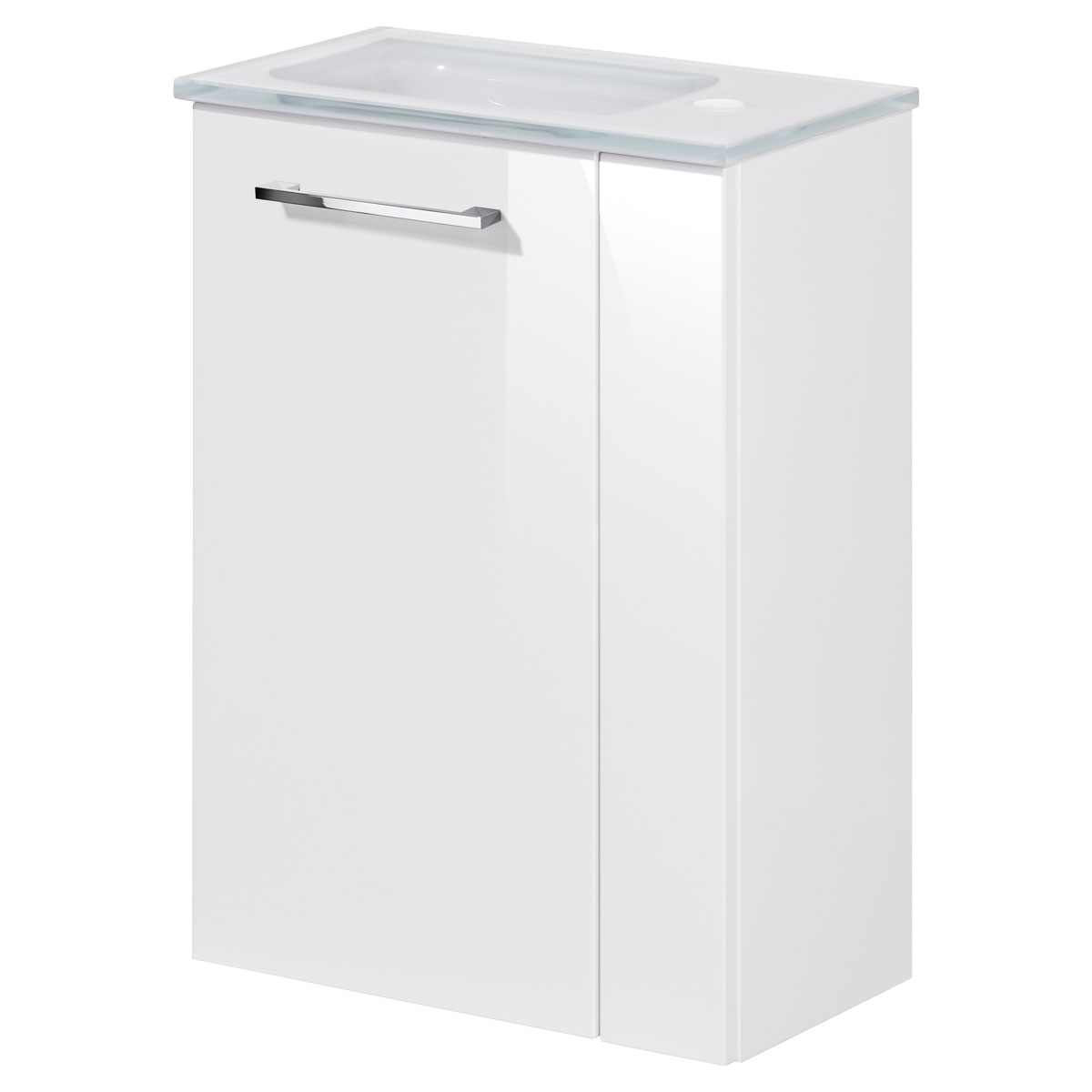 Fackelmann  Gäste-WC Waschtischunterschrank links SBC 440 x 600 x 243 mm Weiß Bild 4