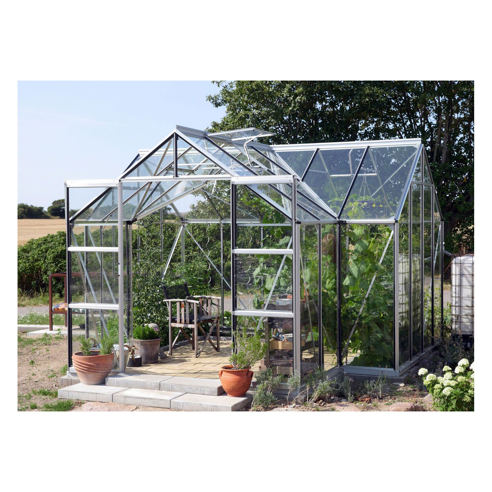 Vitavia Gewächshaus Sirona 13m² 3 mm silber Bild 2