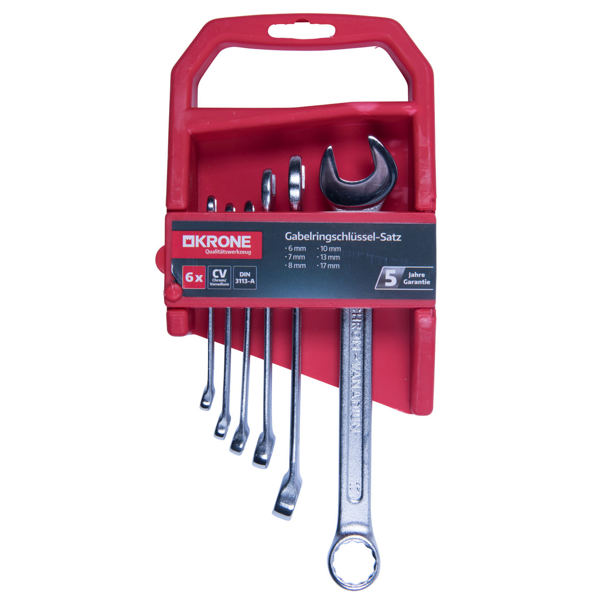 Krone Gabel-Ringschlüssel-Satz 6-17 mm 6-teilig