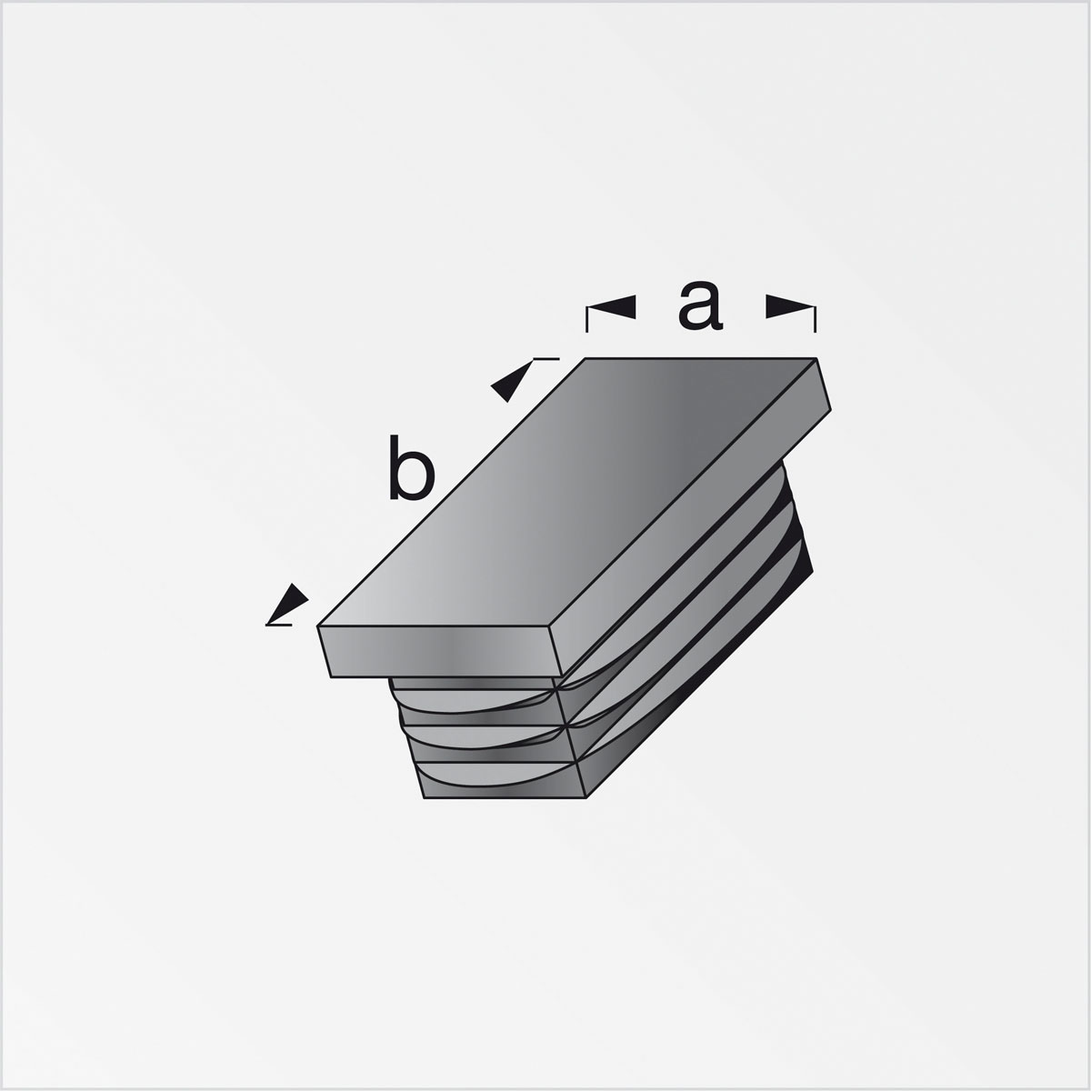 MyTool Stopfen für 19,5 x 35,5 mm rechteckig schwarz 2 Stück Bild 2