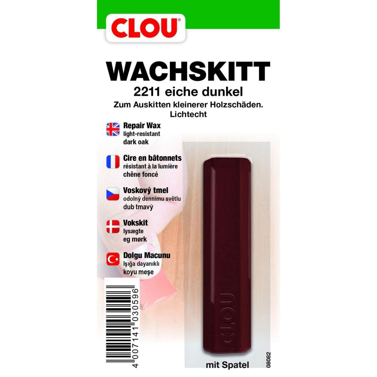 Clou Wachskitt Eiche dunkel