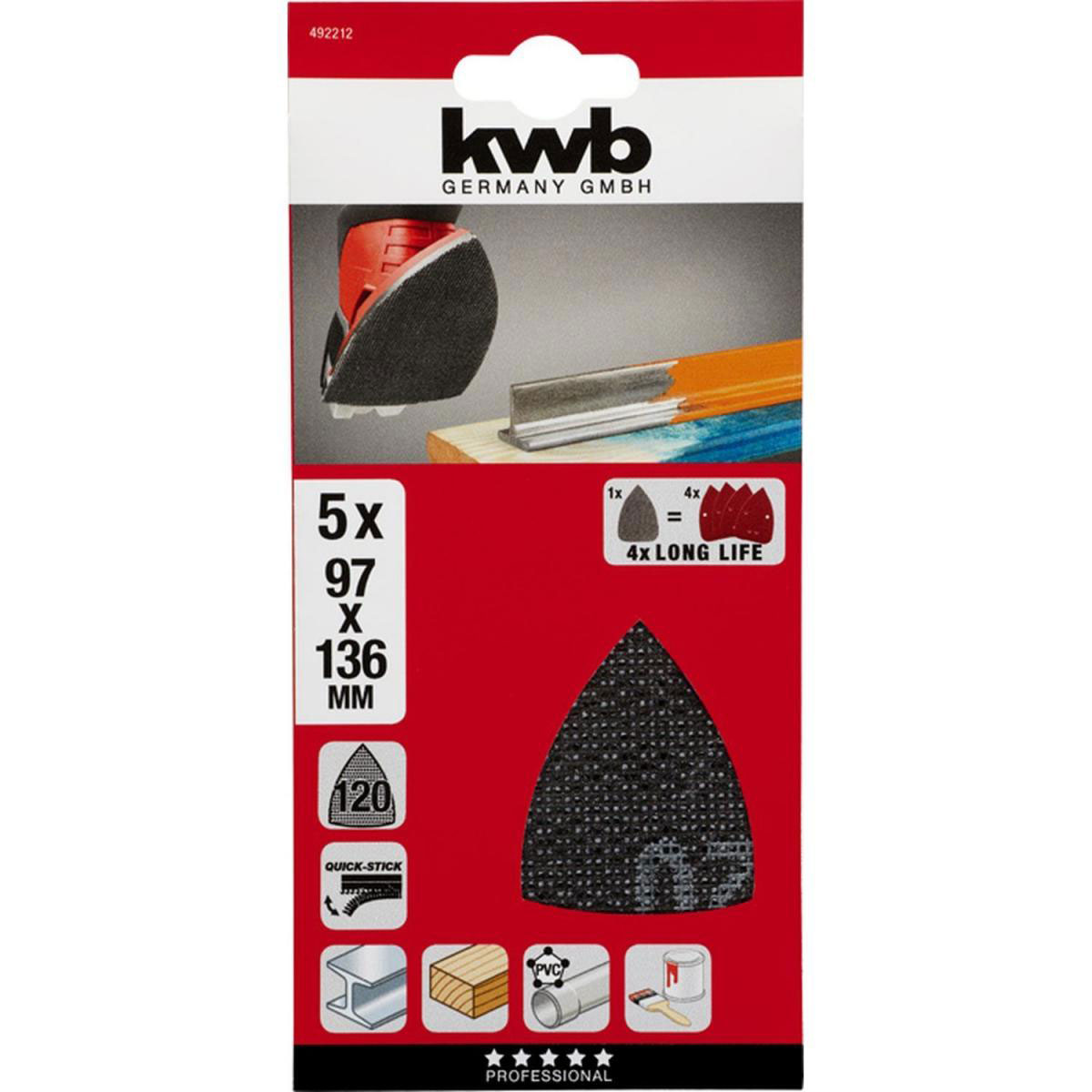 kwb  Gitterleinen für Deltaschleifer 97 x 136 mm K120 Bild 2