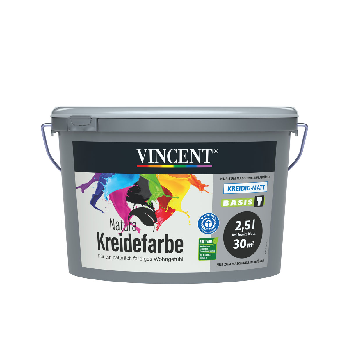 Vincent Wandfarbe Natura Kreidefarbe MIX IT matt 2,5 L