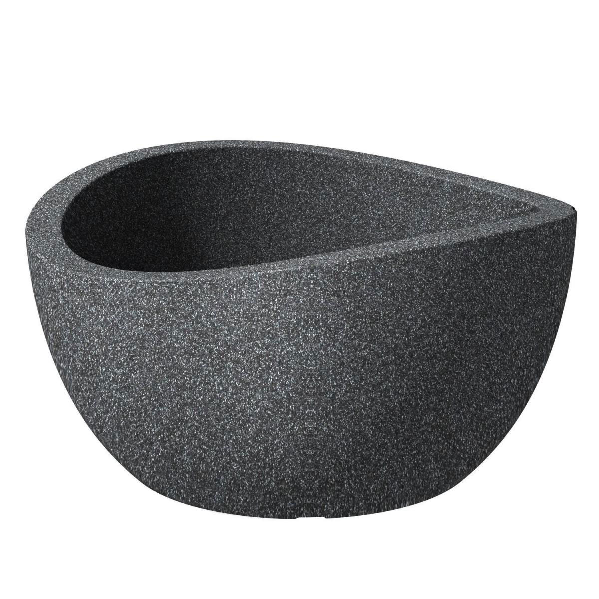 Scheurich Pflanzschale Wave Globe Bowl schwarz-granit 40 x 21 cm Bild 2