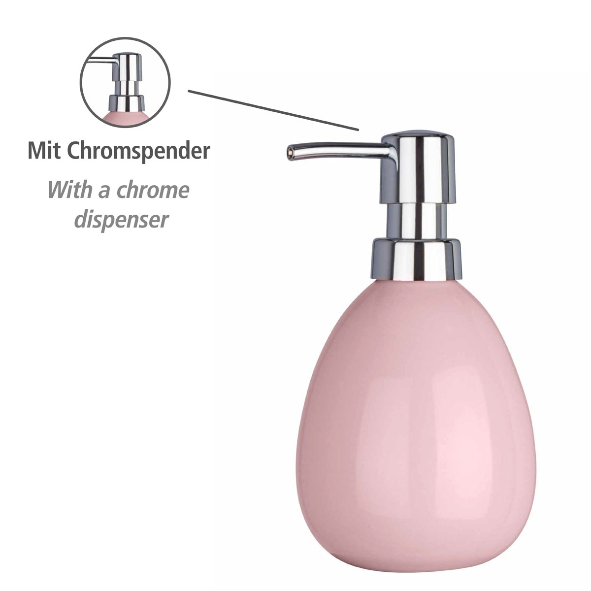 Wenko Seifenspender Polaris Pastel Rose 390 ml Bild 2