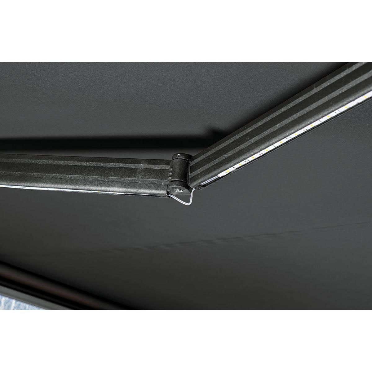 Durabil Vollkassettenmarkise mit LED-Beleuchtung anthrazit 500 x 300 cm Bild 2