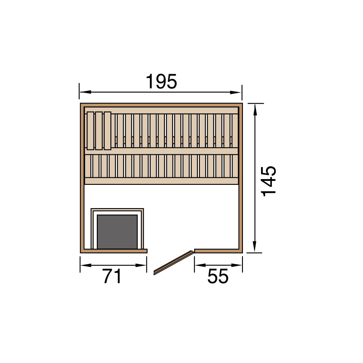 Weka  Premium Massivholz-Elementsauna Kemi Eck Größe 3 Sparset 7,5 kW OS Bild 3