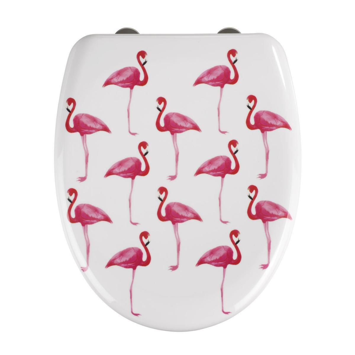 Wenko Premium WC-Sitz Flamingo antibakteriell mit Absenkautomatik Bild 1