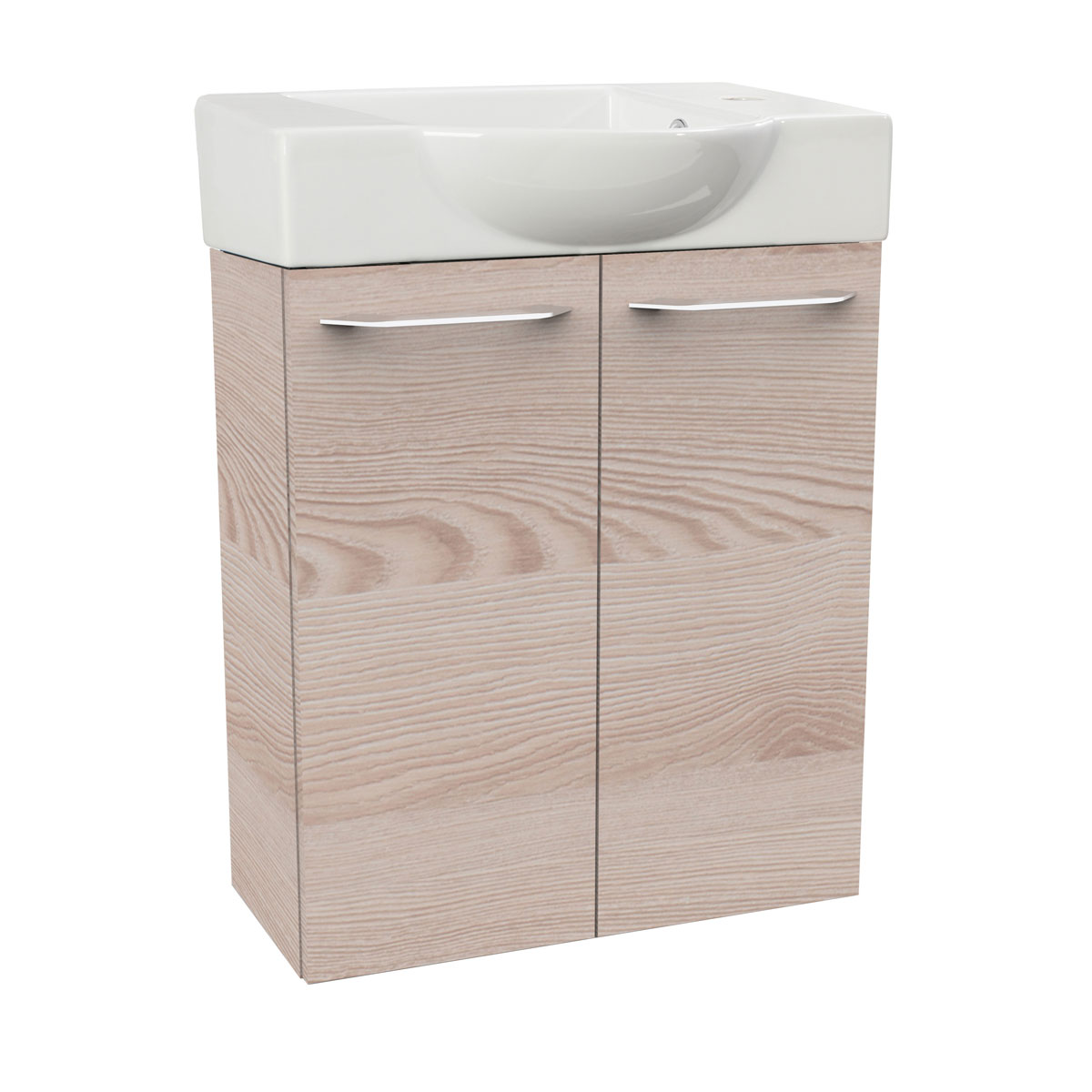 Fackelmann  Gäste-WC Waschtischunterschrank SBC 520 x 600 x 243 mm Alaska-Esche Bild 3