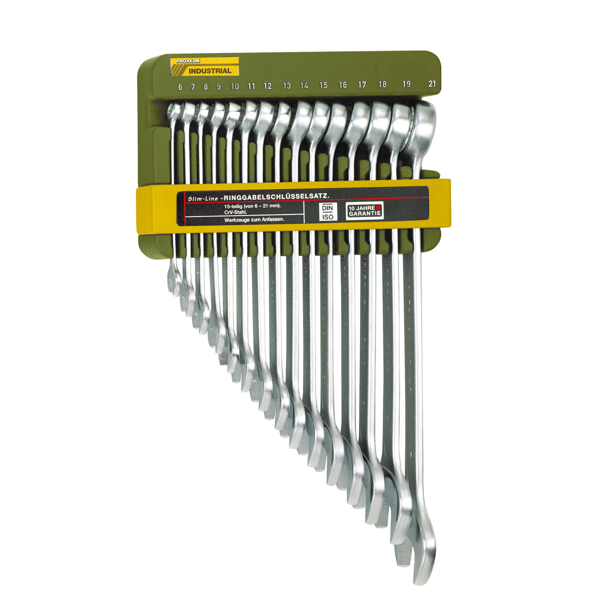 Proxxon Industrial Ring-Gabelschlüssel-Satz Slim Line 6-21 mm 15-teilig