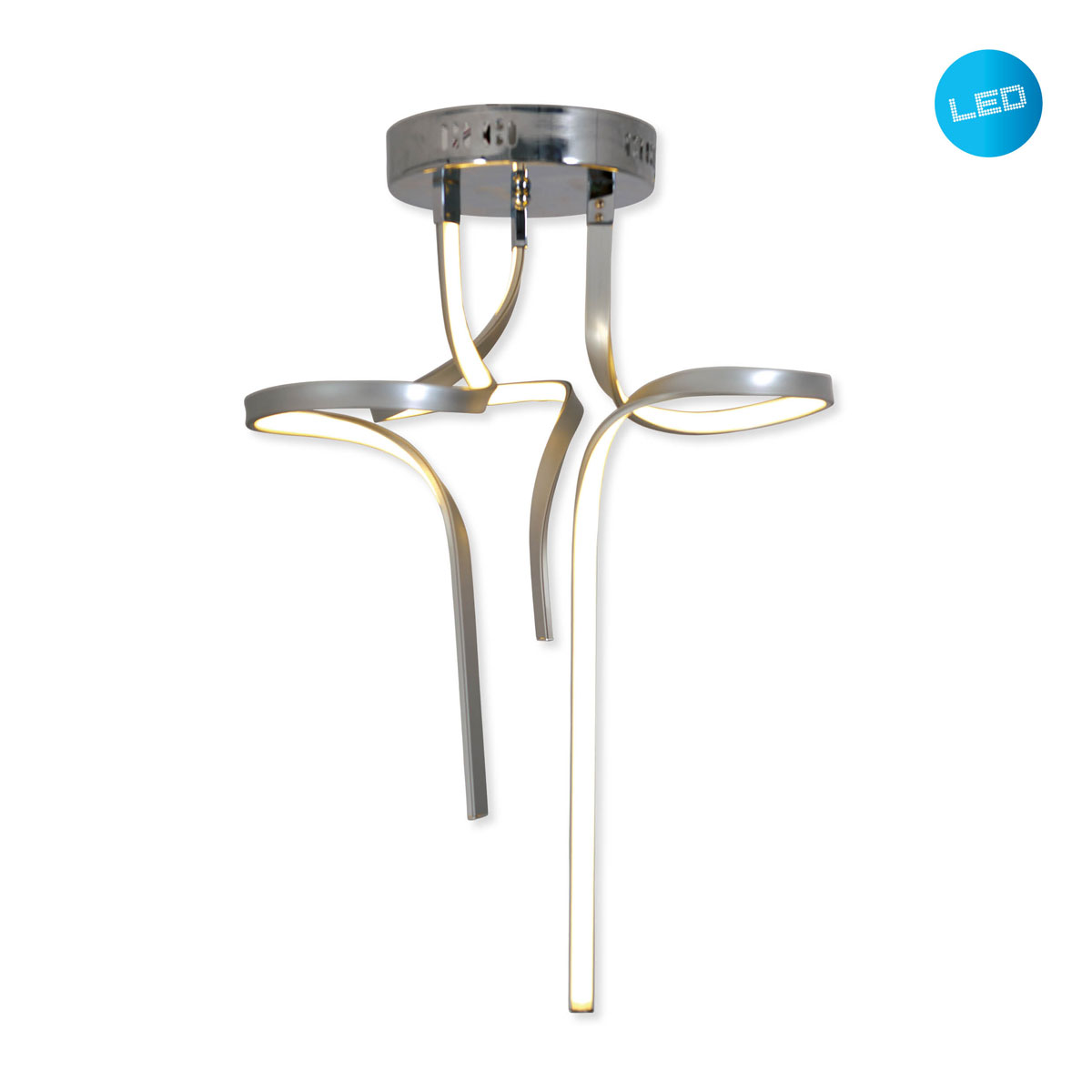 Naeve LED DL Loop Line Metall/KSsilber LxBxH: 52x52x83cm Bild 2