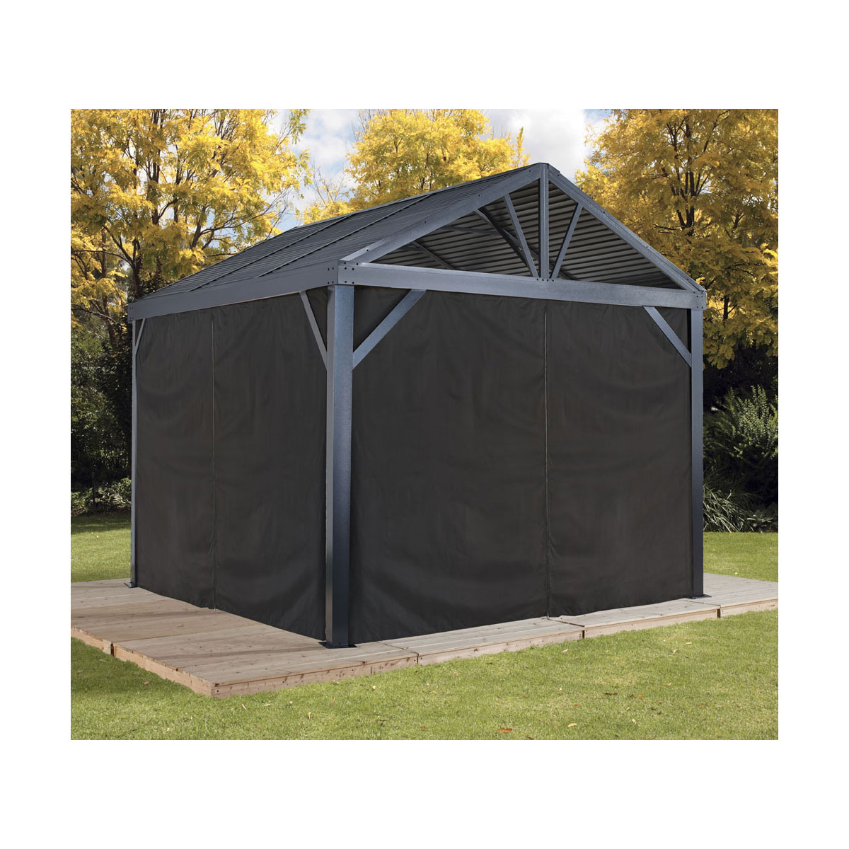 Sojag Pavillon South Beach 1212 364,3x364,3x310cm Basaltgrau Bild 4