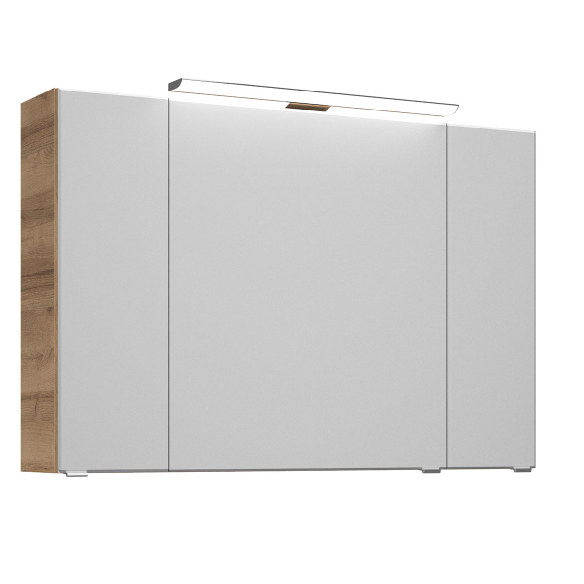 Pelipal Spiegelschrank Trentino Eiche inkl LED Leuchtmittel im Kranz