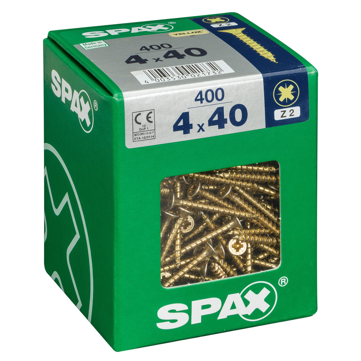 Spax Universalschrauben Yellox Senkkopf 4 x 40 XL 400 Stück Bild 2