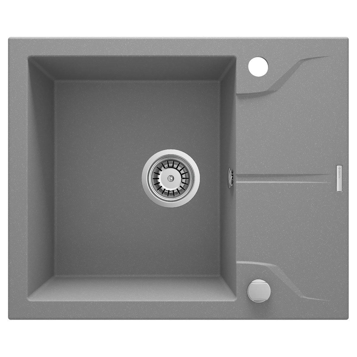 deante  1 Becken Granitspüle ANDANTE mit kurzer Abtropffläche grau metallic deante  1 Becken Granitspüle ANDANTE mit kurzer Abtropffläche grau metallic