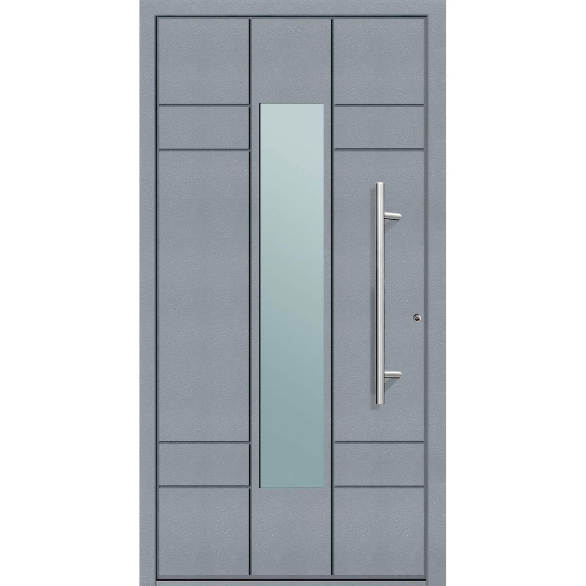 Aluminium Sicherheits-Haustür Como Superior grau 100 x 210 x 6 cm rechts