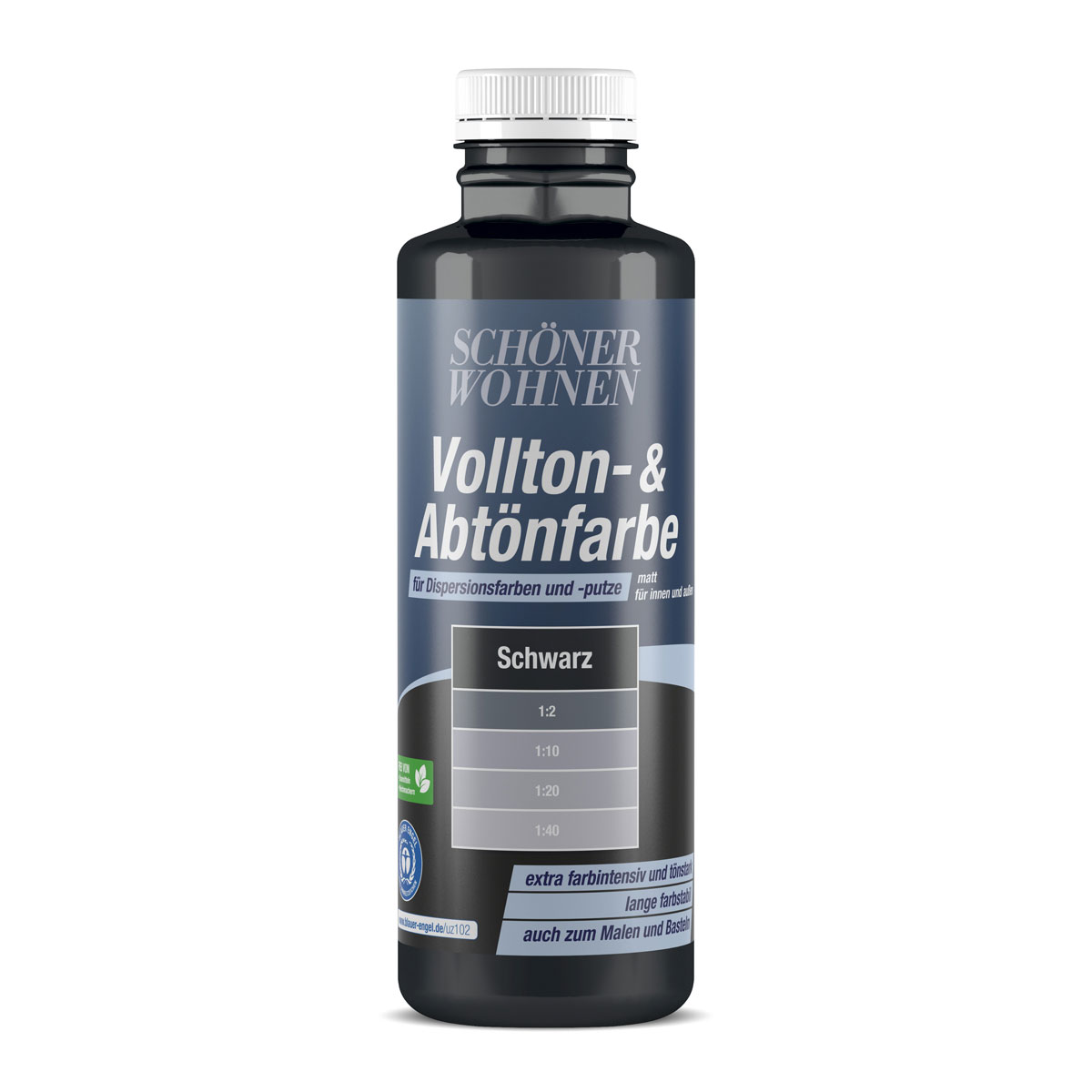 Schöner Wohnen Farbe Voll-und Abtönfarbe Schwarz 0,5 L