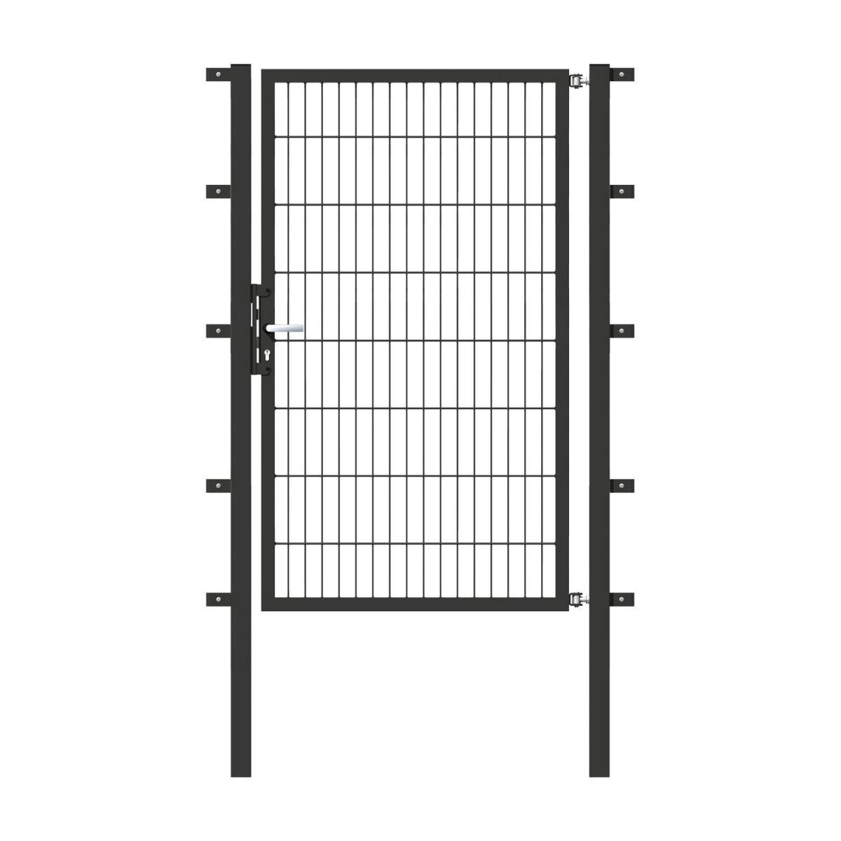 GAH Alberts Stabgitter-Einzeltor anthrazit-feuerverzinkt 1000 x 1600/2100 mm zum Einbetonieren