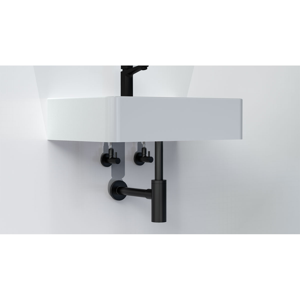 Kirchhoff Design-Flaschensiphon schwarz 1 1/4" x 32 mm rund Bild 4