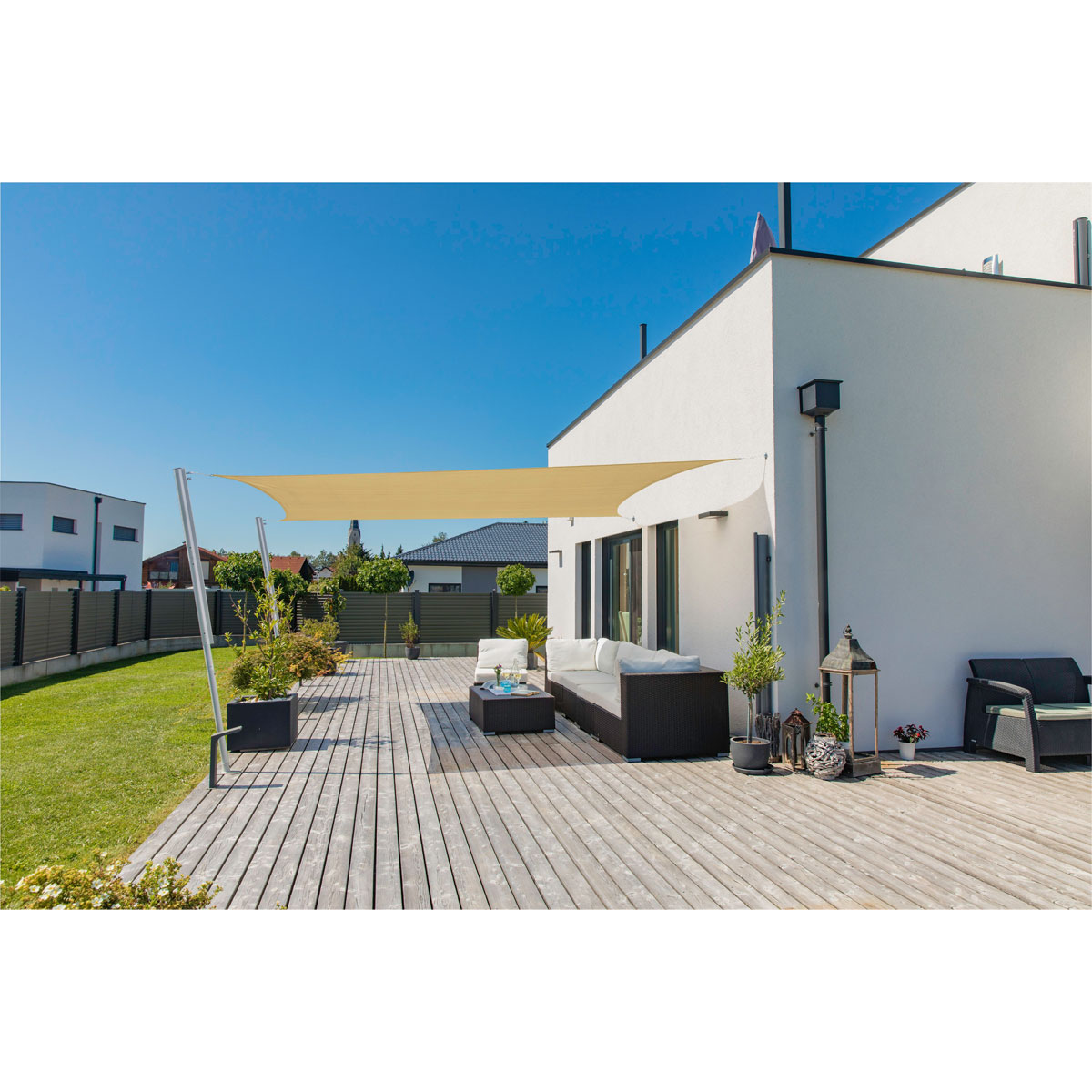 Rechteck-Segel Capri 3 x 4 m champagner Bild 2