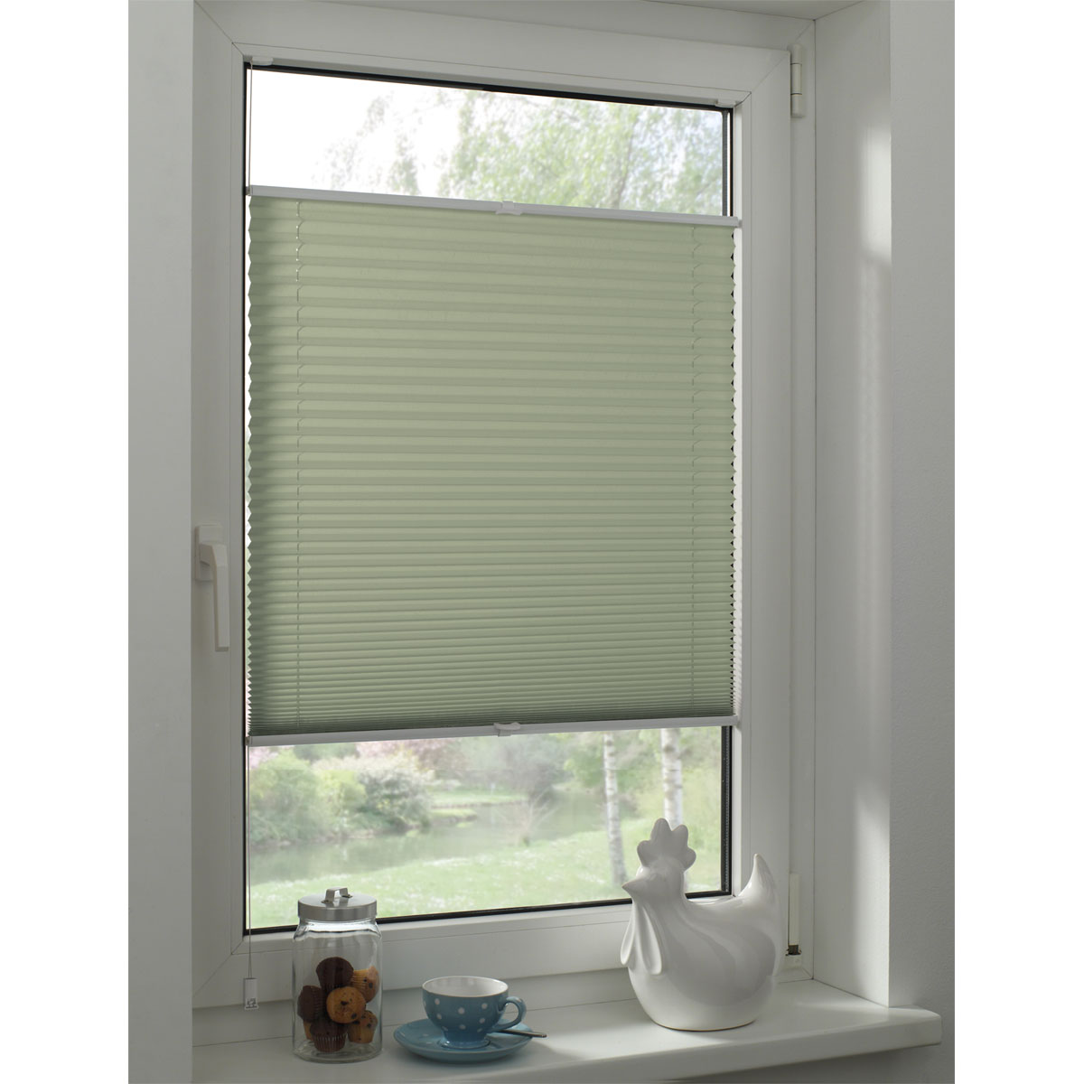 Gardinia Plissee Easyfix Greta mintgrün 70 x 130 cm Bild 3