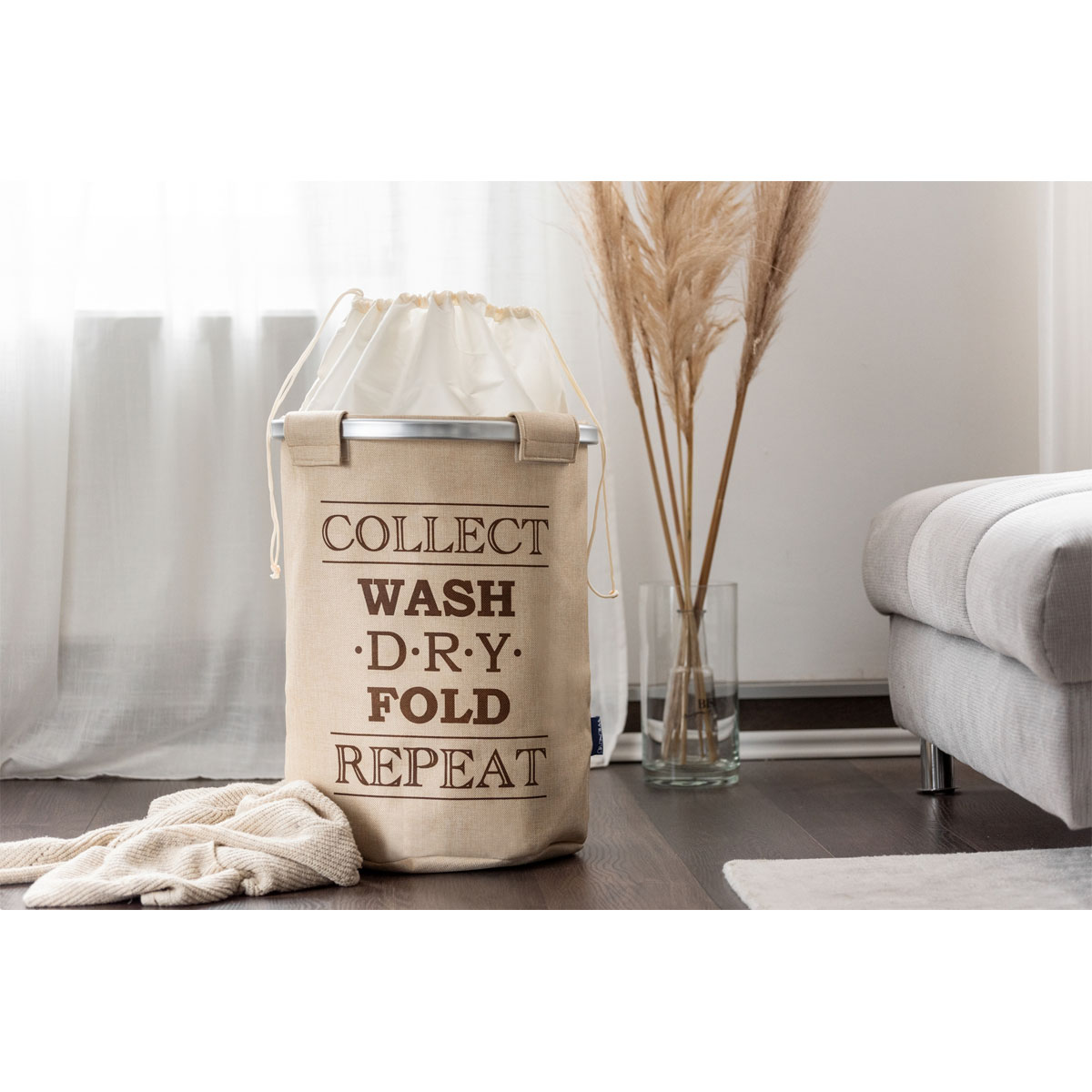 Wenko  Wäschesammler Ringo Beige Wäschekorb 68 l Bild 5