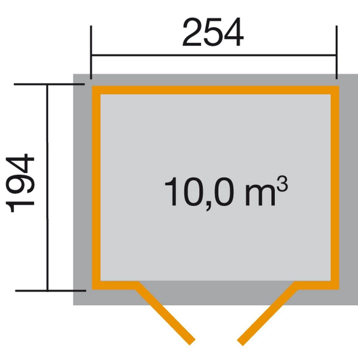 Weka Gartenhaus 323 Größe 2 280 x 217 x 221 cm Bild 2