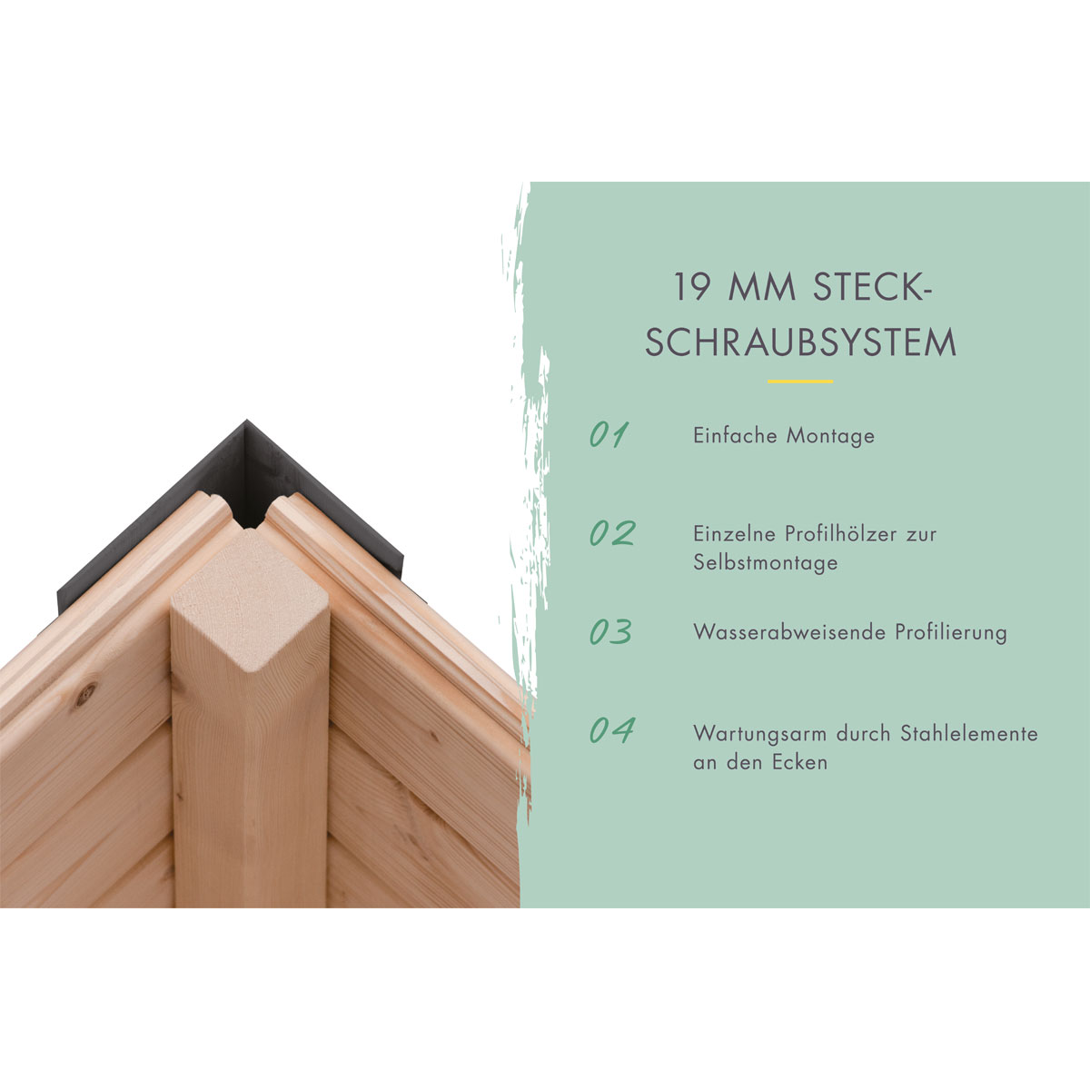 Gartenhaus "Jupiter A" naturbelassen / anthrazit Bild 9