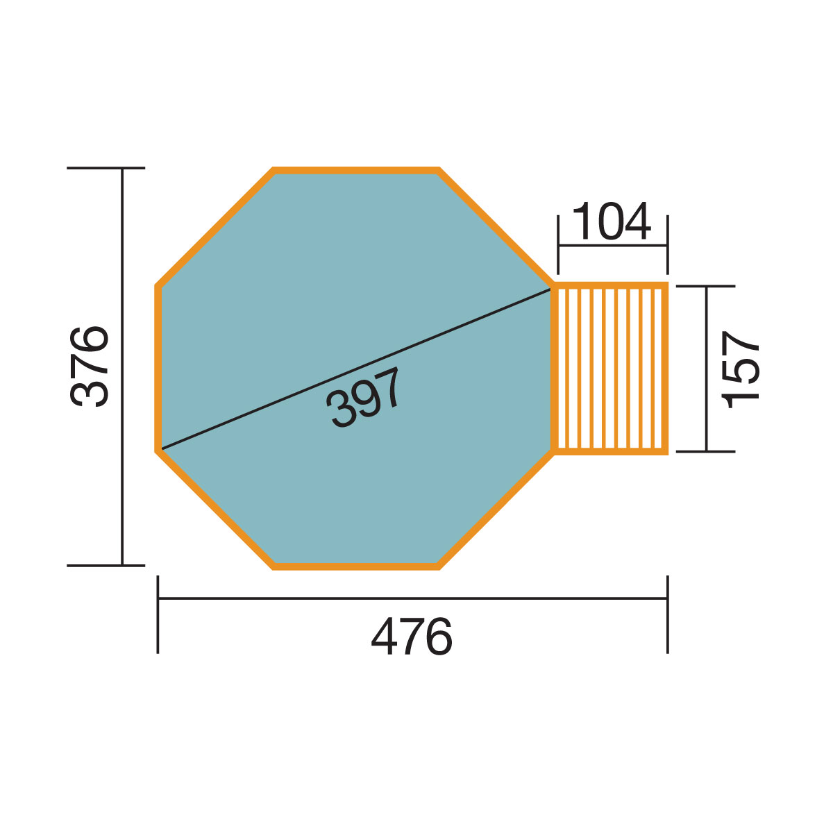Weka Sparset Holzpool 593 B 376 x 476 cm Bild 4