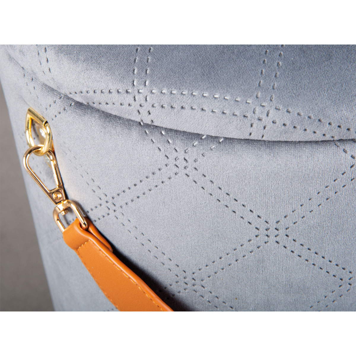 Inter Link Hocker „Nevis“, Samt hellgrau Bild 3