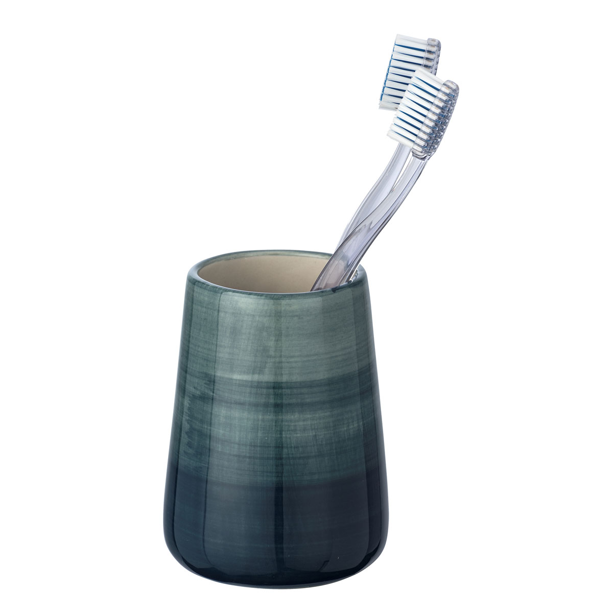 Wenko Zahnputzbecher Pottery petrol Bild 1