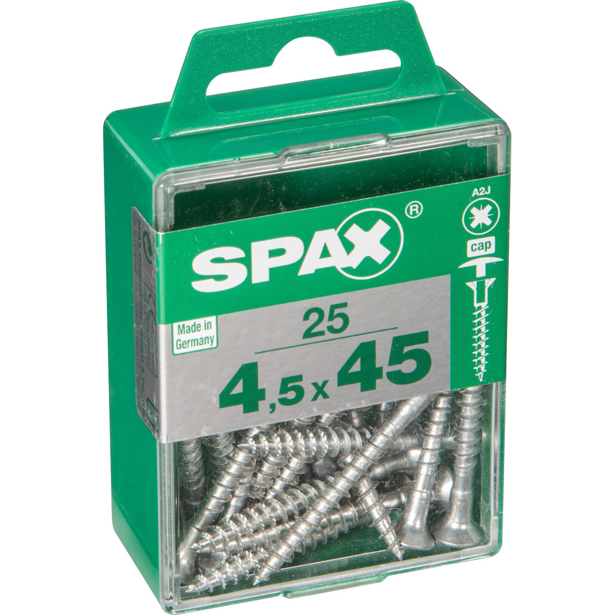 Spax Universalschrauben WIROX mit Kopfbohrung Senkkopf 4,5 x 45 M 25 Stück Bild 2