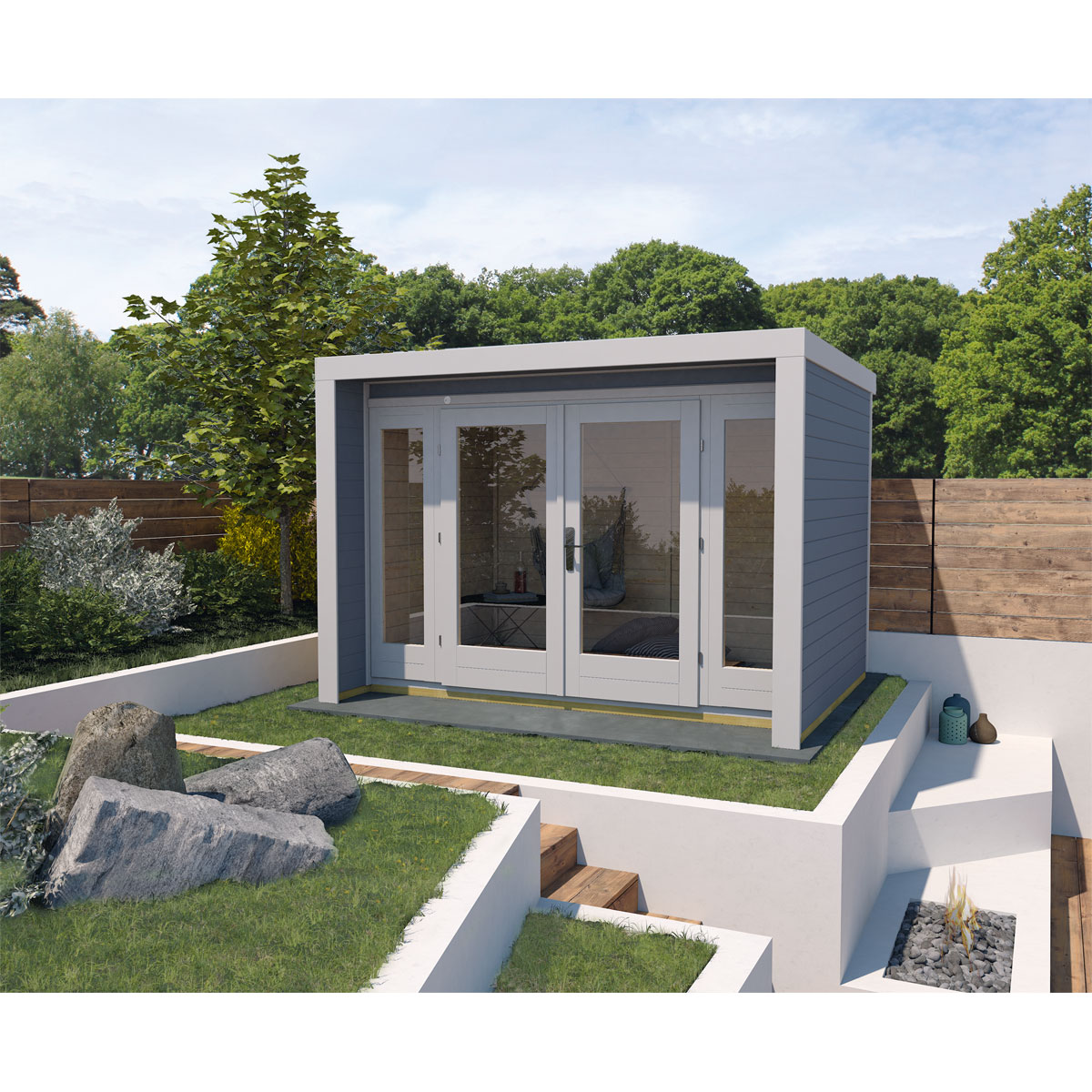 Weka Designhaus 263 Größe 2 300 x 235 cm grau Bild 1