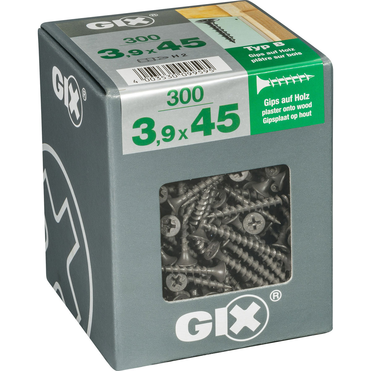 Gix Schnellbauschraube B Trompetenkopf 3,9 x 45 mm 300 Stück Gix Schnellbauschraube B Trompetenkopf 3,9 x 45 mm 300 Stück