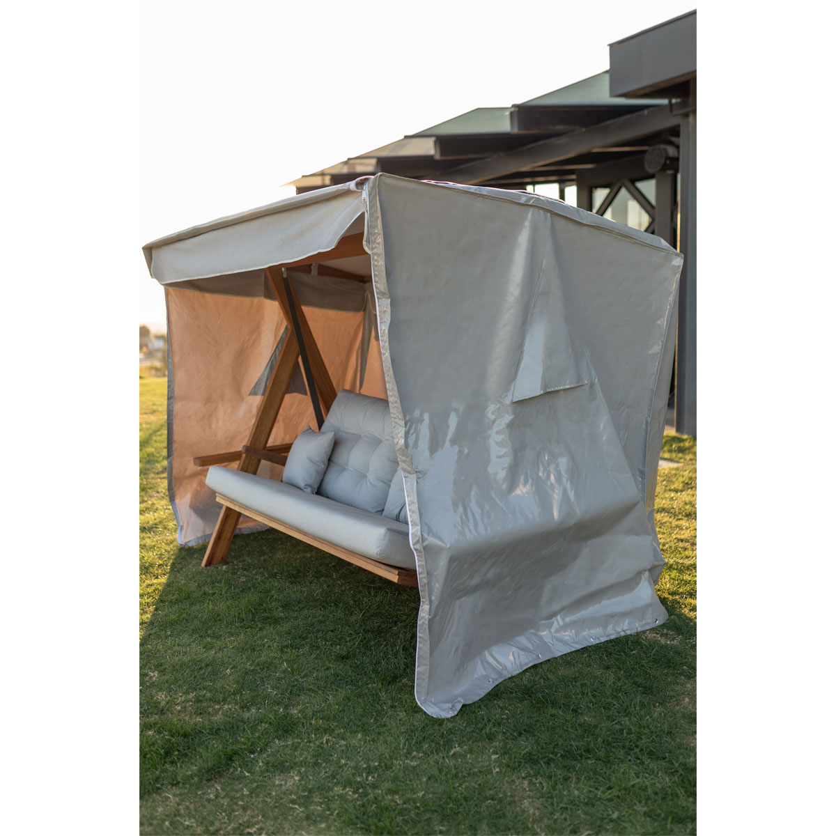 Westmann Hollywoodschaukel Abdeckung Pera 2000 121x193x187cm Grau Bild 2