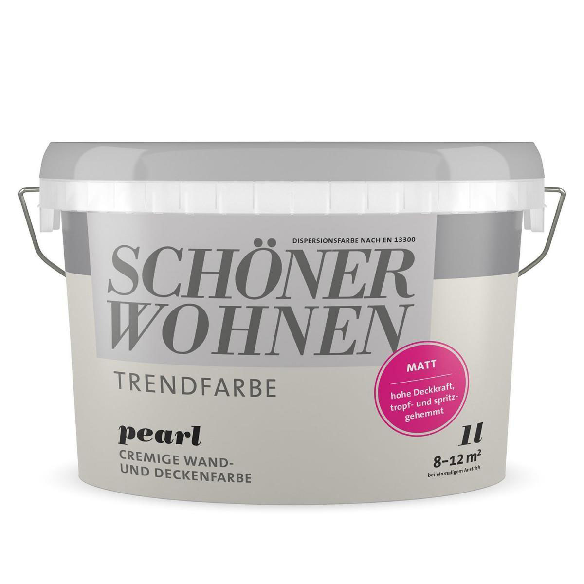 Schöner Wohnen Farbe Trendfarbe Pearl Matt 1 L