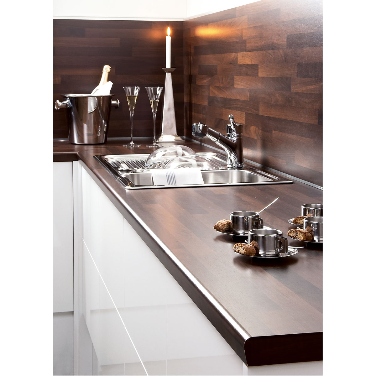 Getaelements Küchenarbeitsplatte noce butcherblock 4100 x 600 x 39 mm Bild 5