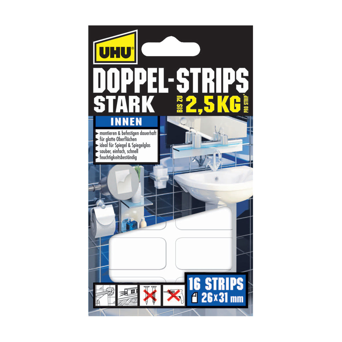 UHU  Doppelstrips stark 16 St. Bild 2