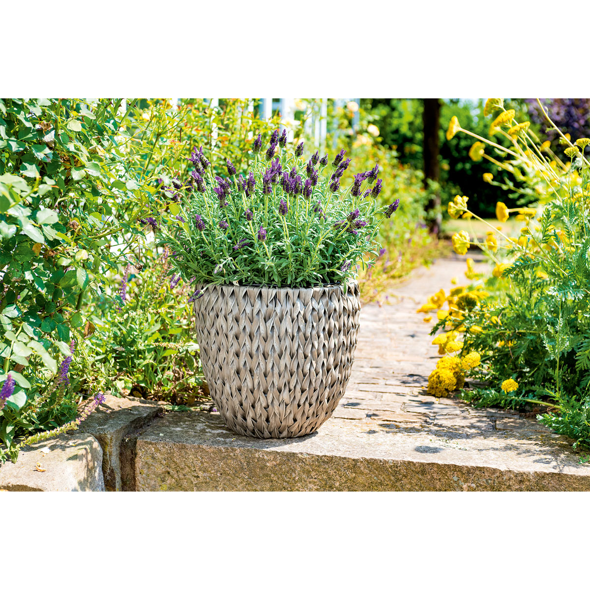 Haveson Pflanztopf geflochten Durchmesser 24 x 26 cm
