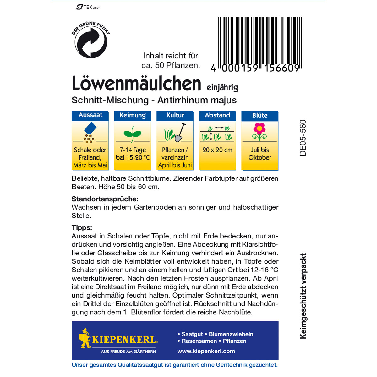 Kiepenkerl Löwenmäulchen Schnitt-Mix Bild 2