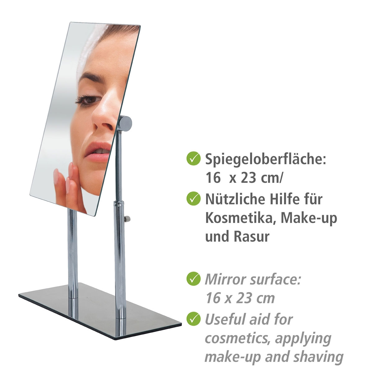 Wenko Kosmetik-Standspiegel Pinerolo Silber Bild 3