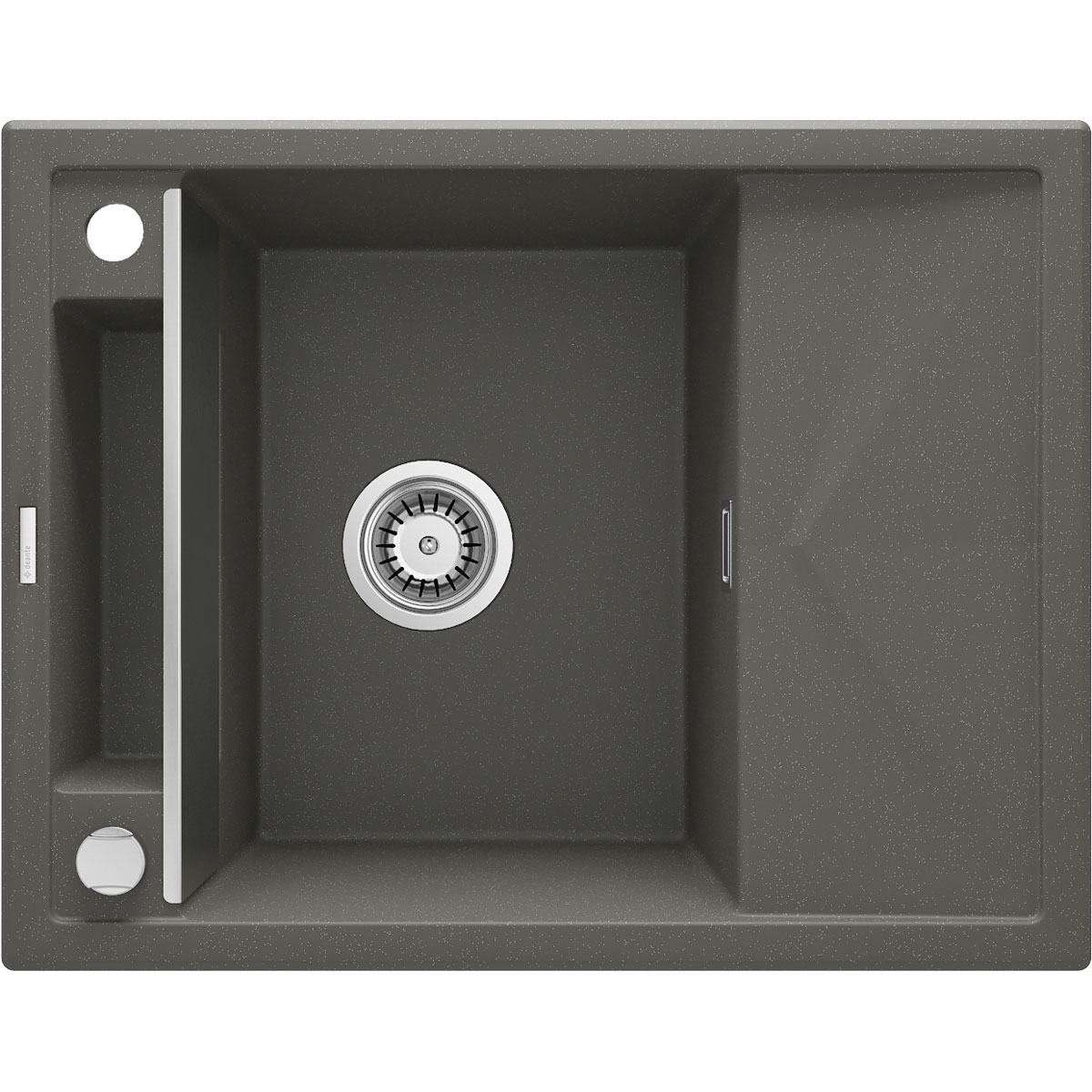 deante  1 Becken Granitspüle MAGNETIC mit kurzer Abtropffläch anthrazit metallic deante  1 Becken Granitspüle MAGNETIC mit kurzer Abtropffläch anthrazit metallic
