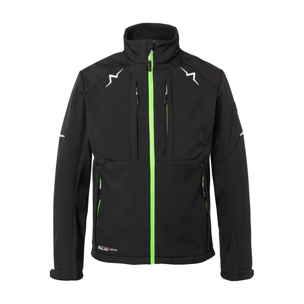 Kübler Softshell Jacke PULSE Herren schwarz/neongrün Größe XL