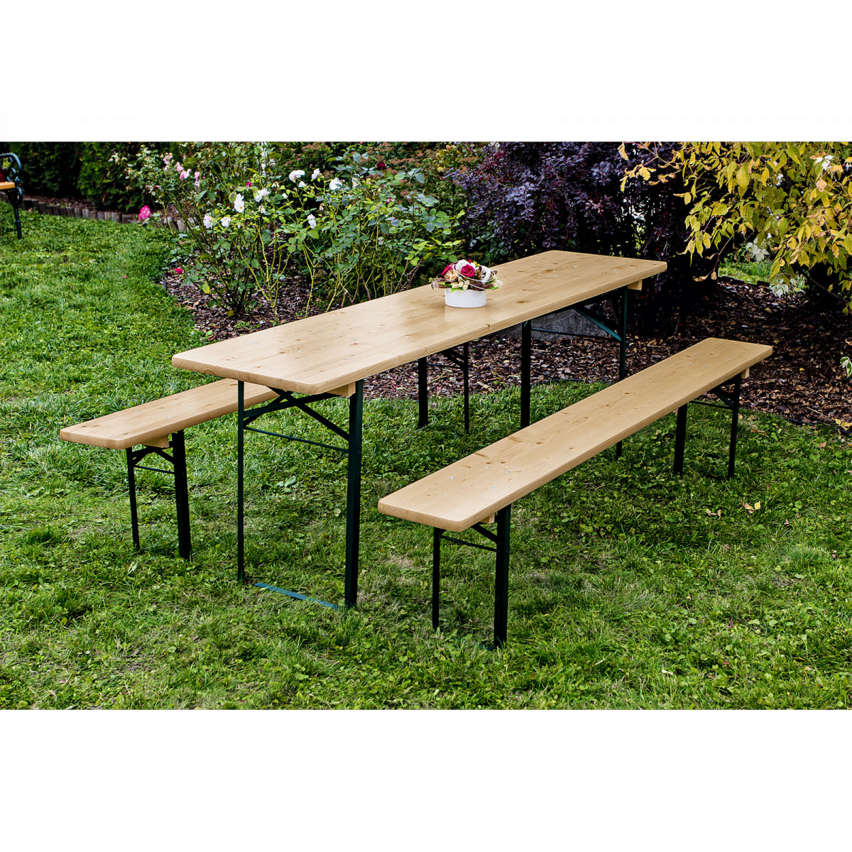 Festzeltgarnitur Standard mit Tisch 220 x 50 cm