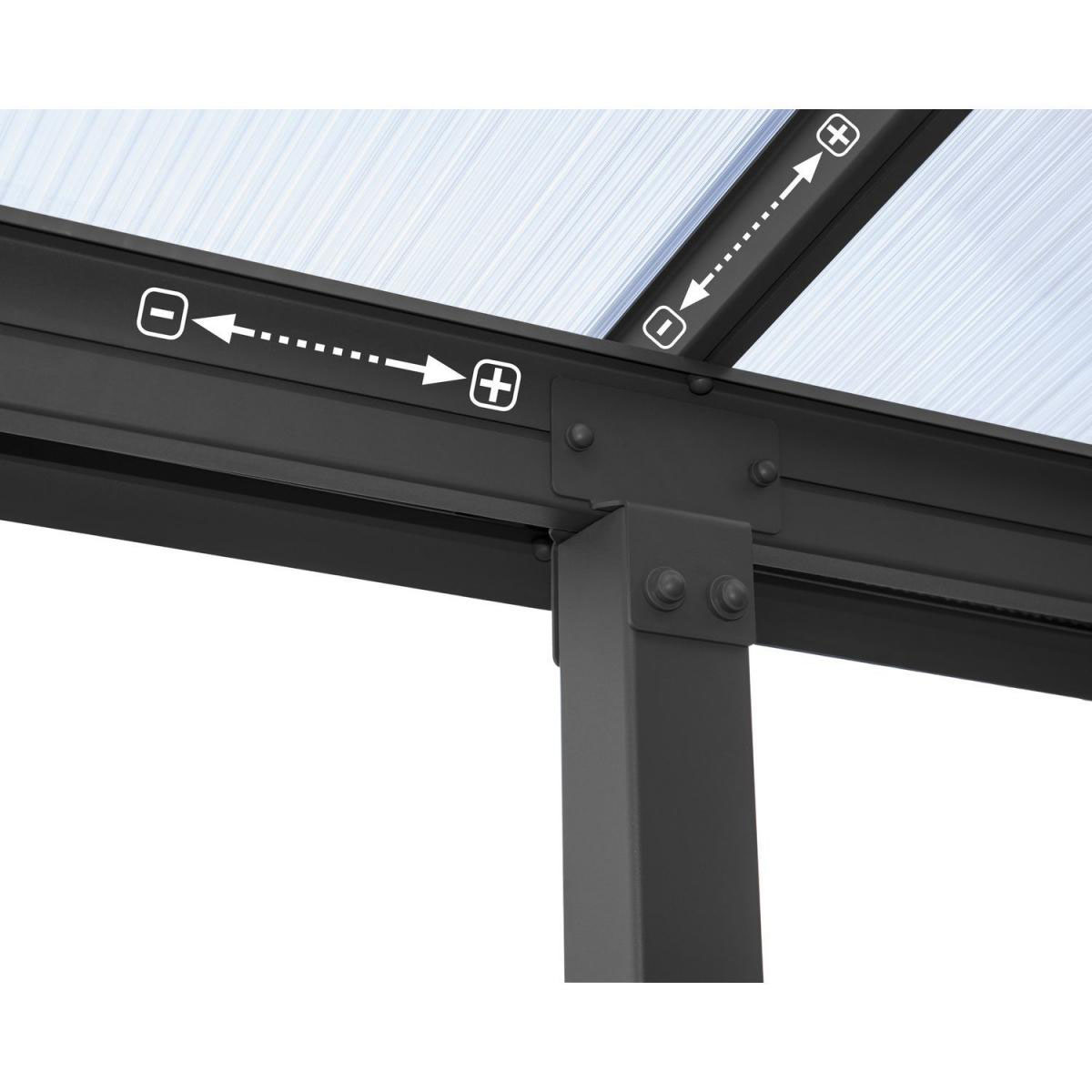 Palram Terrassenüberdachung Olympia 300 x 300 cm grau Bild 4