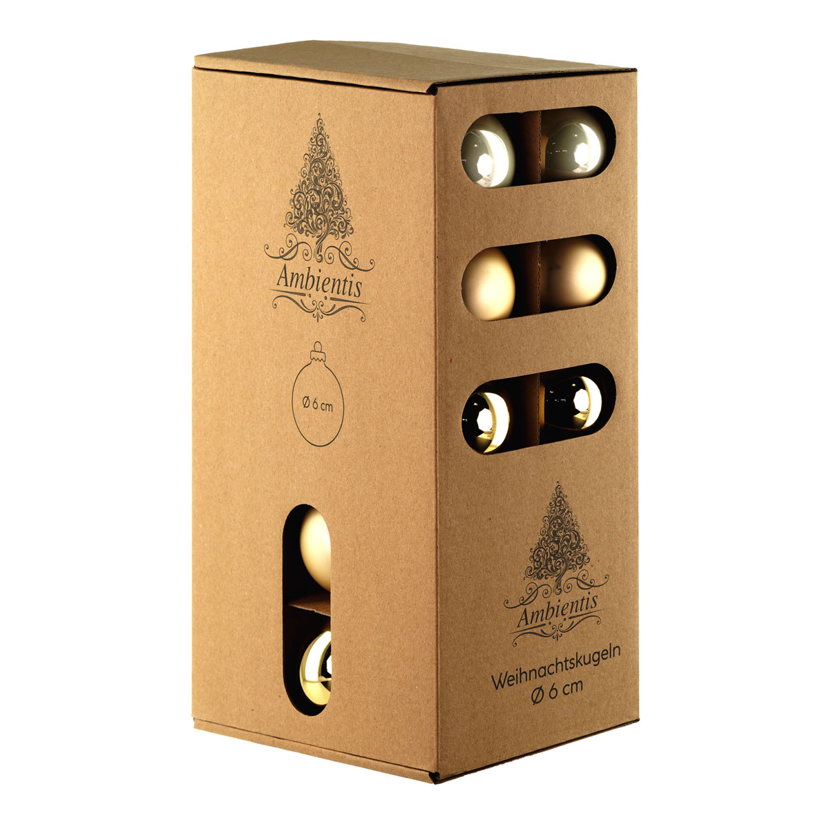 Ambientis Glaskugeln 6 cm gold Mix Bild 3