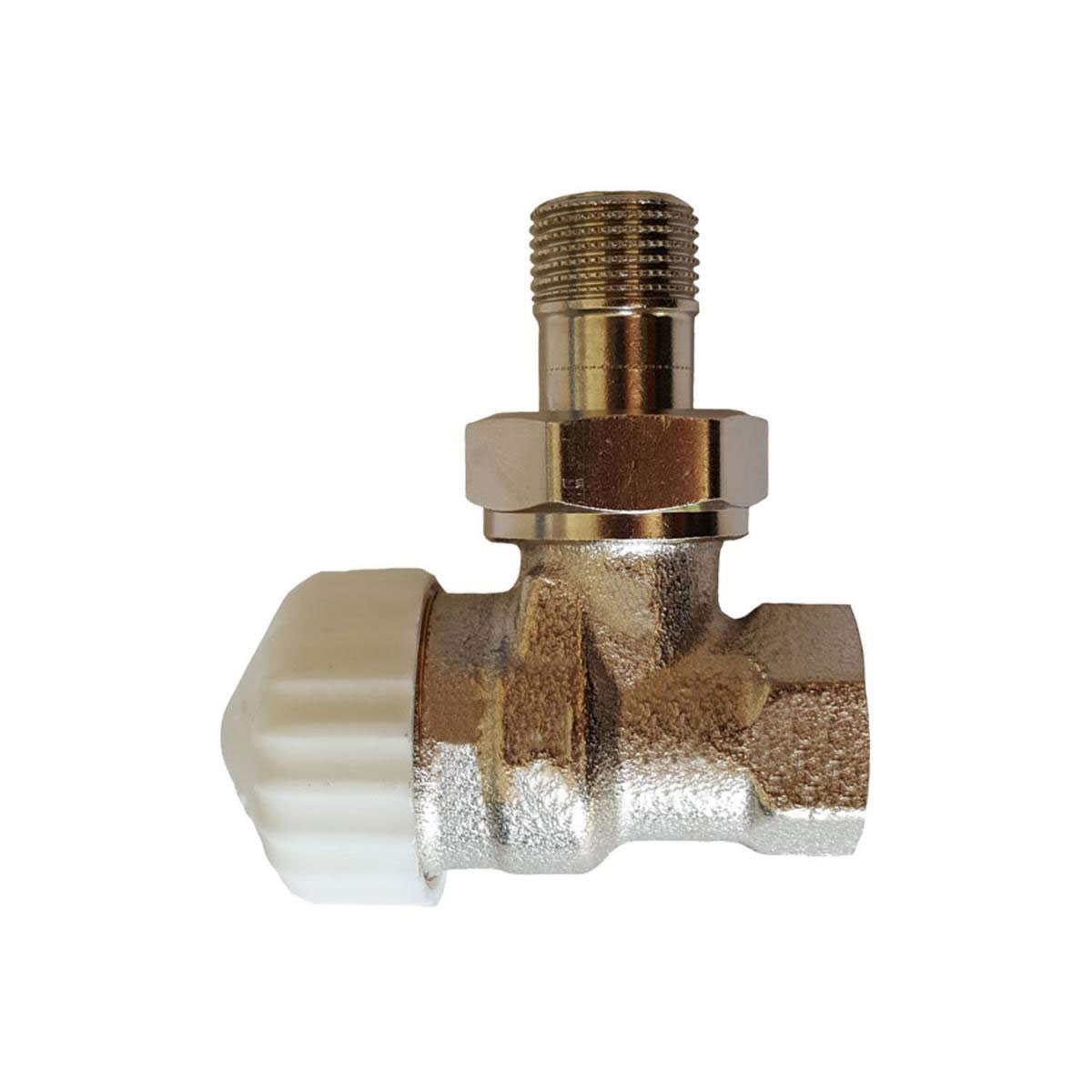 Heimeier Thermostatventil Unterteil V-Exakt II 1/2" Eck vernickelt