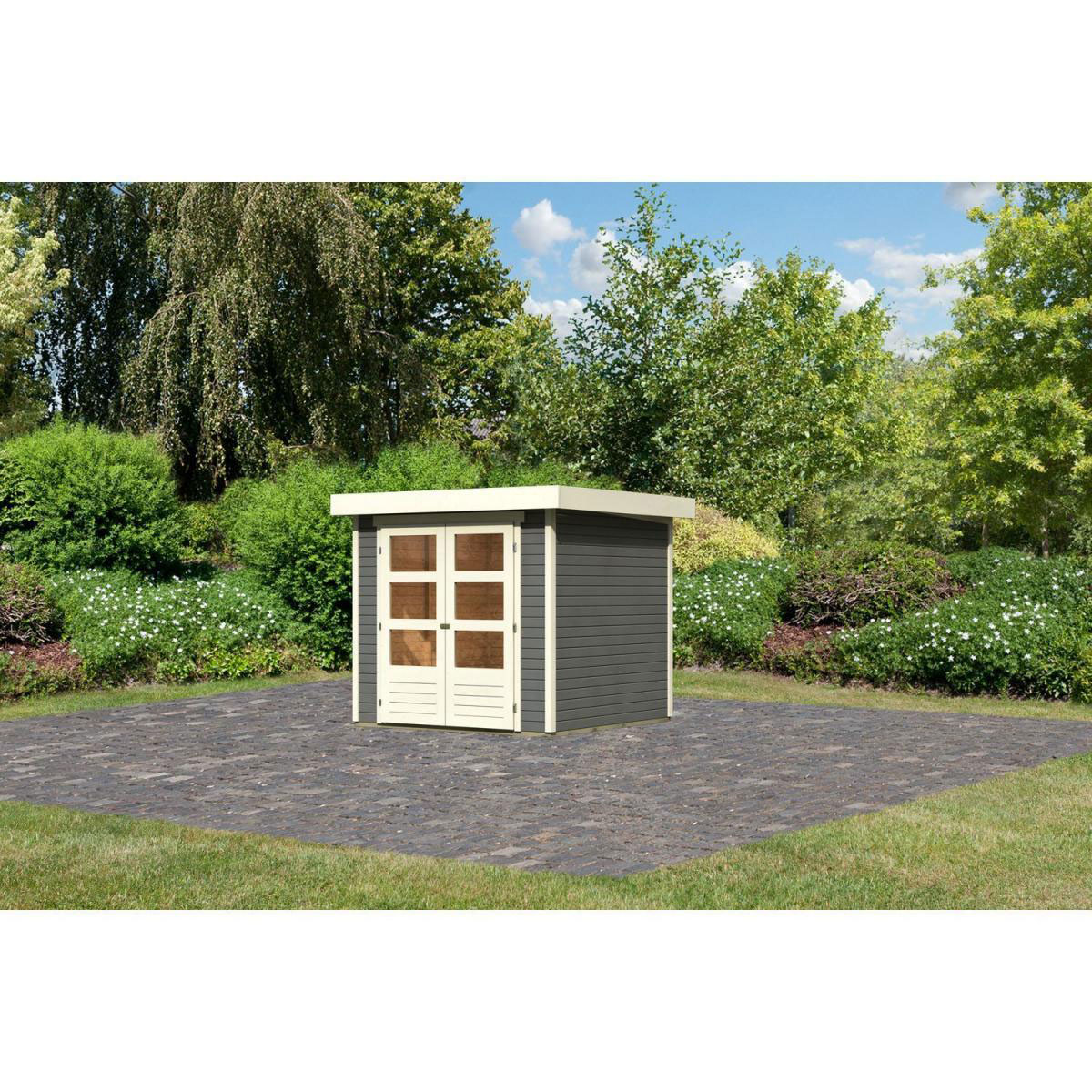Karibu Gartenhaus Askola 2 terragrau Bild 1